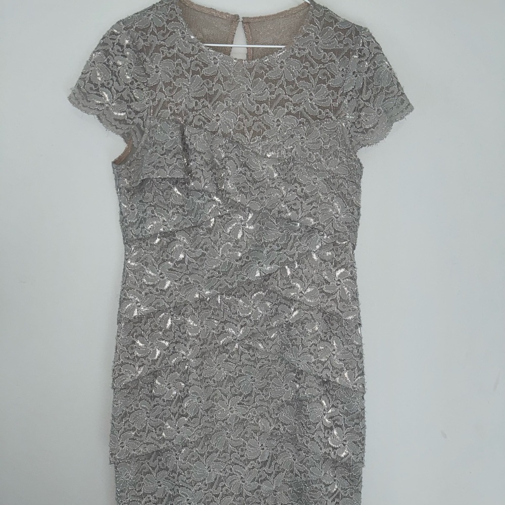 London Times Silver Dress